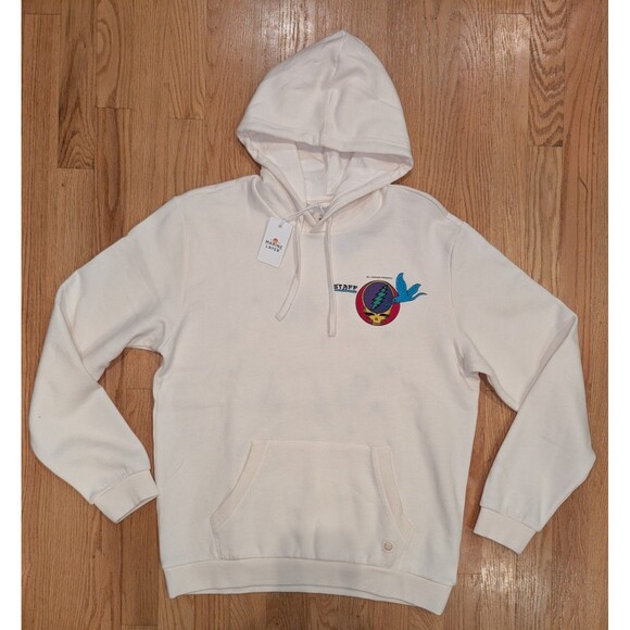 Grateful Dead Hoodie by Marine Layer S Cream Shoreline Amphitheatre Unisex NWT - Picture 2 of 9